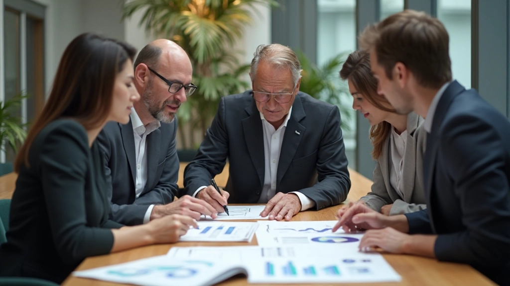 Профессиональное совещание по планированию карьеры и доходов с использованием диаграмм