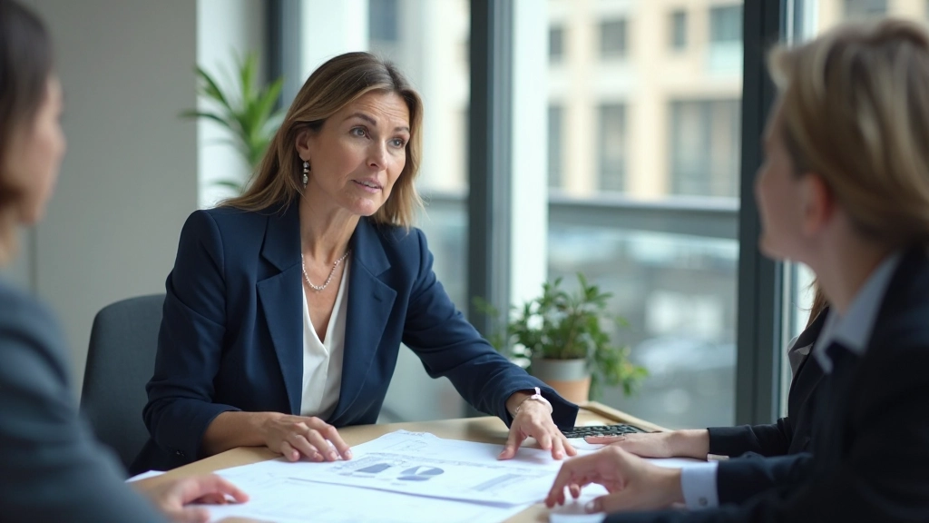 Профессионалка консультирует команду в конференц-зале, обсуждая план развития навыков